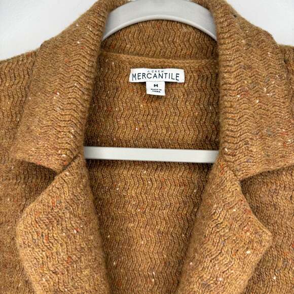 J Crew Chunky Knit Brown Cardigan Lambswool Preppy Long Sweater Grandpa - Picture 3 of 10